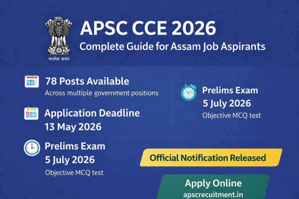 APSC CCE 2026 Complete Guide for Assam Job Aspirants apsc cce