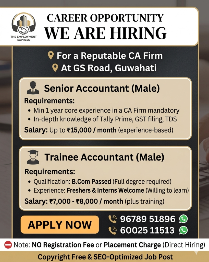 guwahati pvt job