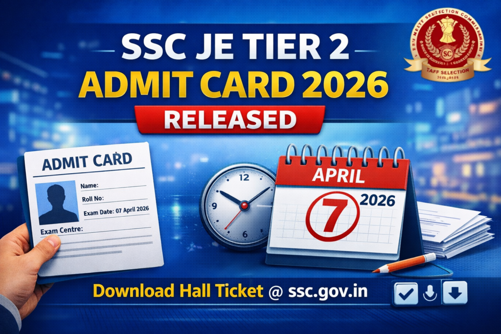 ssc je tier 2 admit card release