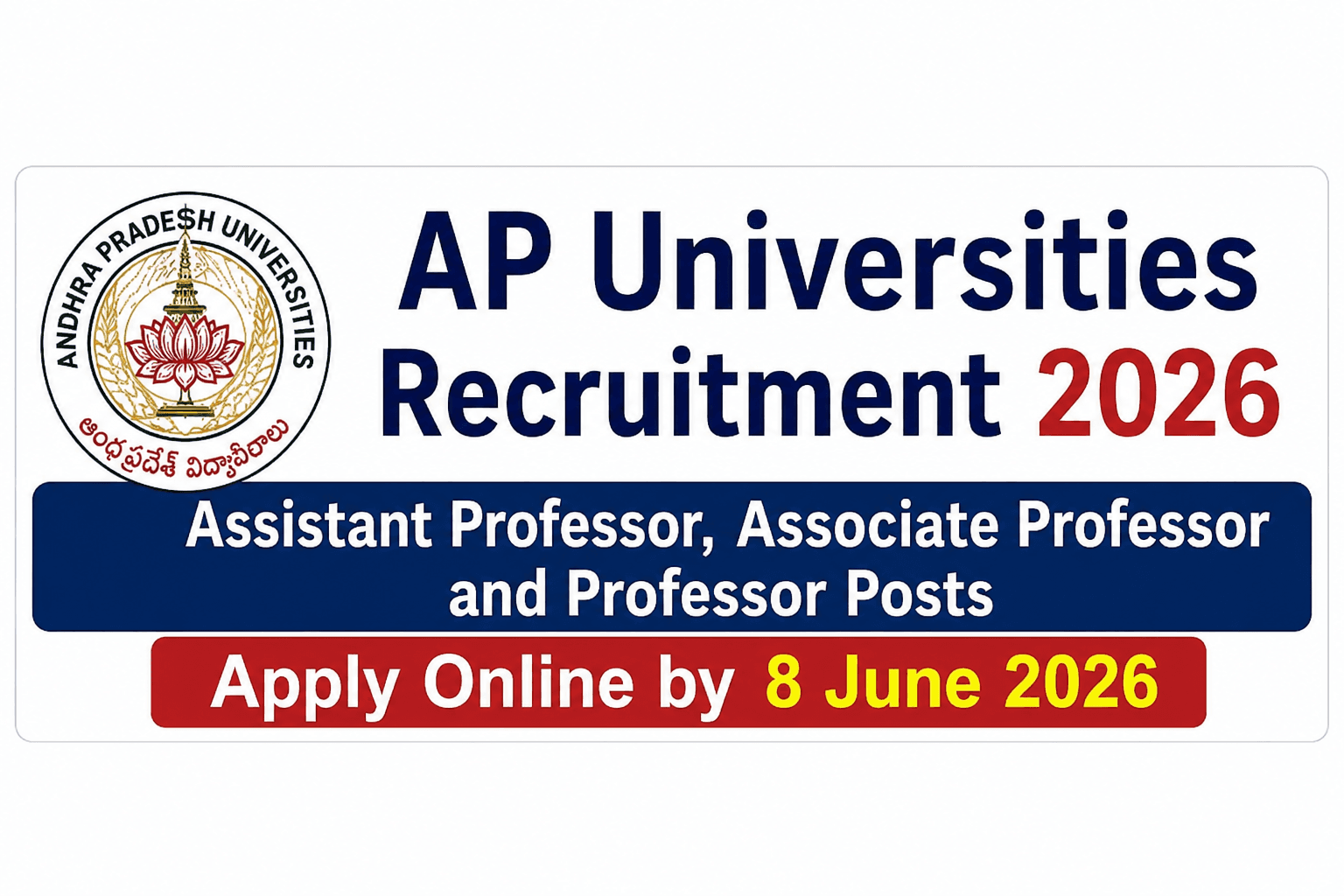 AP Universities Recruitment 2026 – Apply Online Best Job