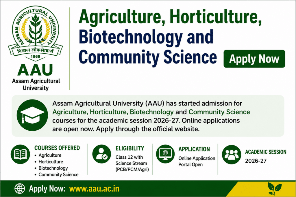 assam university admission 2026