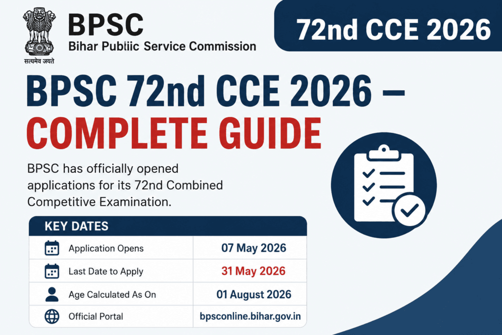 bpsc 72nd vacancy 2026