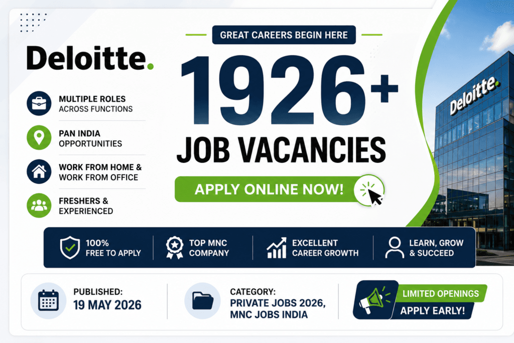 deloitte india jobs 2026