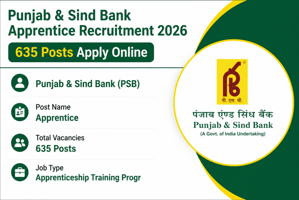 punjab and sind bank jobs 2026