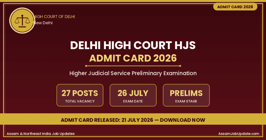 Delhi High Court HJS Admit Card 2026 Download