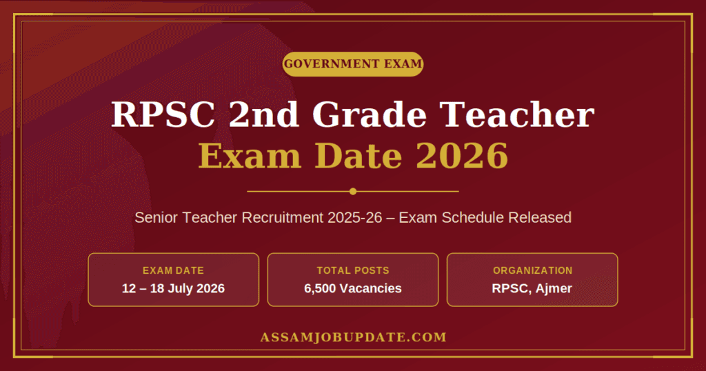 RPSC 2nd Grade Teacher Exam Date