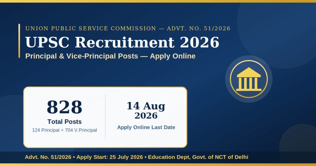UPSC Principal and Vice-Principal Recruitment 2026
