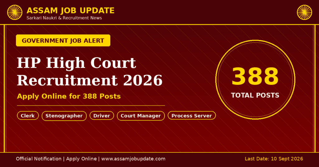 HP High Court Recruitment 2026 official notification