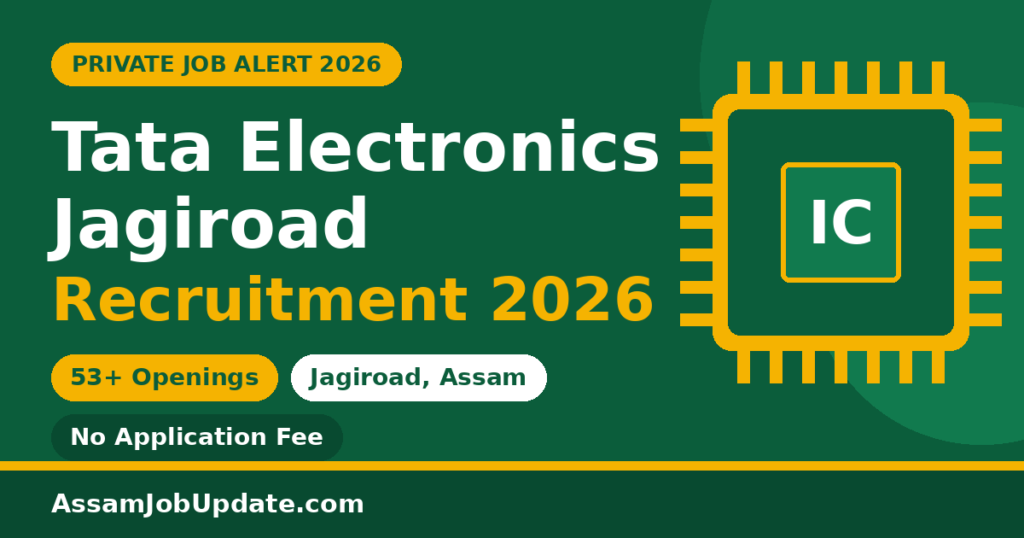 Tata Electronics Jagiroad Recruitment 2026 - 53+ Openings in Assam